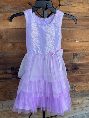 Jona Michelle Lilac Sequin Tulle Dance Costume Dress